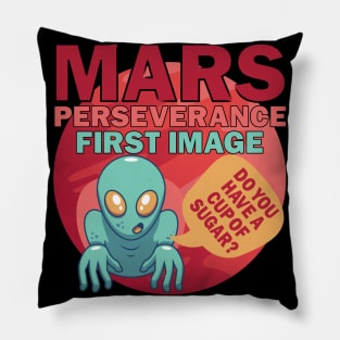 Mars Perseverance Vehicle First Image Alien Do You Have A Cup Of Sugar Pillow