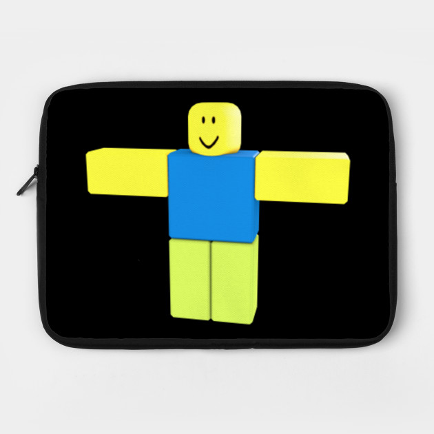 T Pose Roblox Noob Meme Gamer Gift Roblox Laptop Case Teepublic - t pose noob roblox