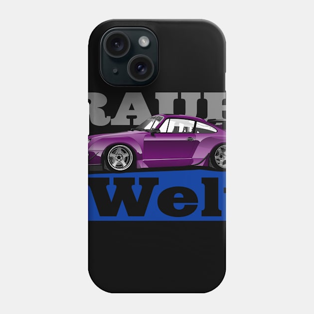 Rauh Welt Begriff Purple Phone Case by aredie19