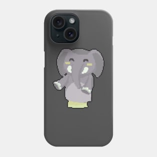 Safari Serenade: Pixel Art Elephant Design for Trendy Fashion Phone Case