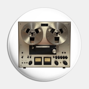 Reel Tape Recorder. Retro, Vintage, Audio, Music Pin