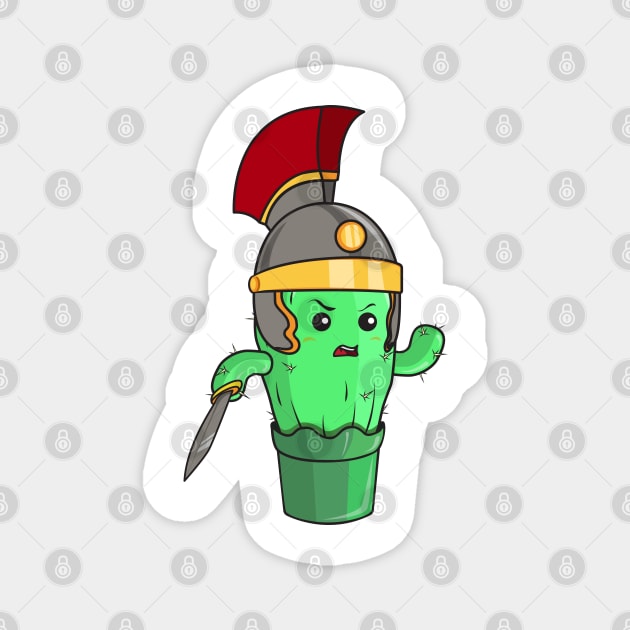 Cartoon cactus legionnaire. Magnet by STARSsoft