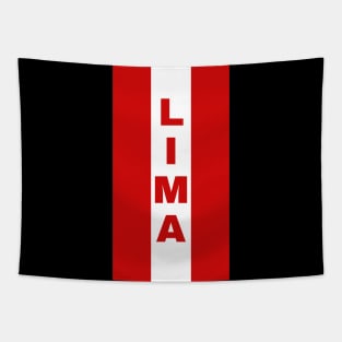 Lima City in Peruvian Flag Colors Vertical Tapestry