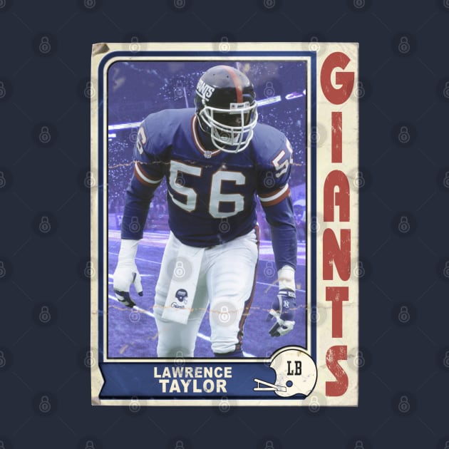 Retro Lawrence Taylor Football Trading Card by darklordpug