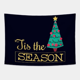 Christmas quotes with Christmas tree Tapestry