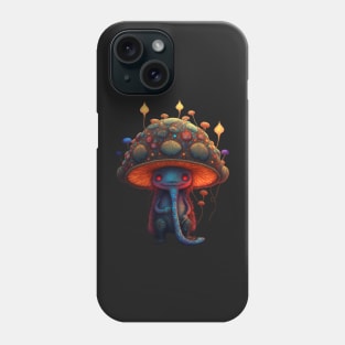 magical toadstool mushroom character sleepy face Phone Case