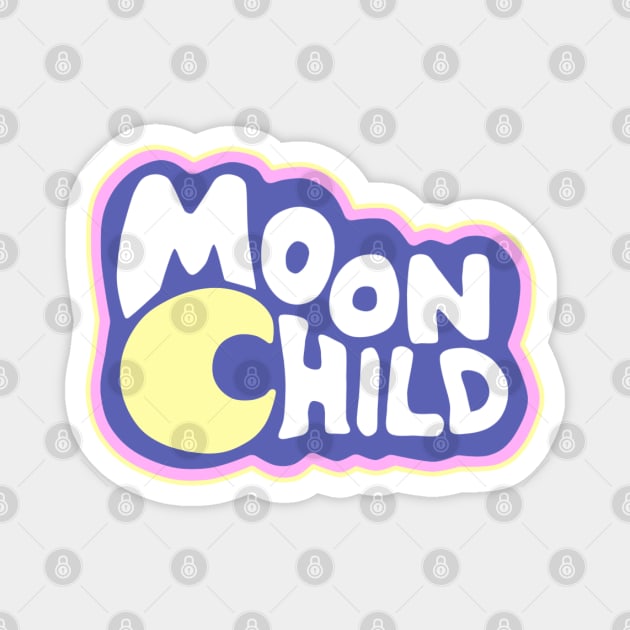 Moon Child (Pastels) Magnet by LunarCartoonist