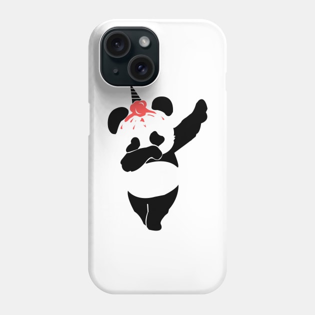 'Dabbing Panda Ice Cream Unicorn' Funny Panda Gift Phone Case by ourwackyhome