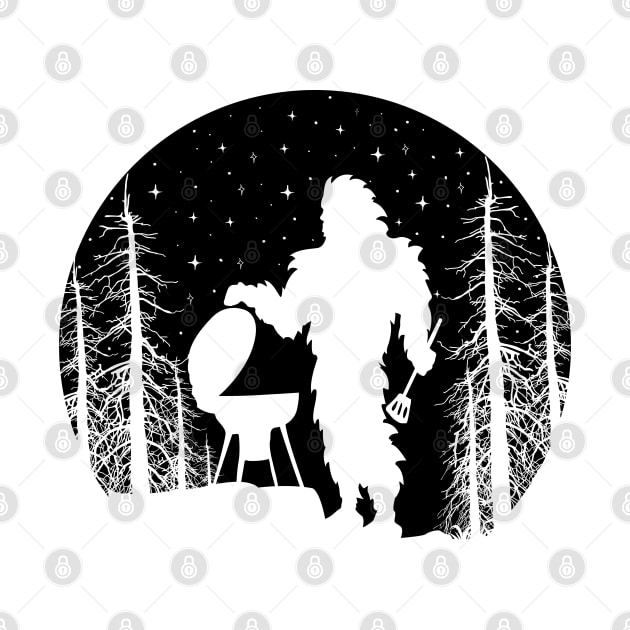 Bigfoot Camping Silhouette by Tesszero