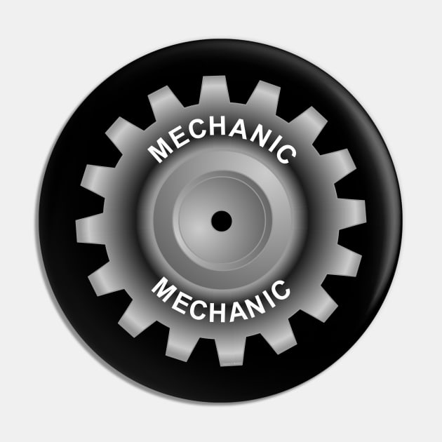 Mechanic Gear Pin by Barthol Graphics