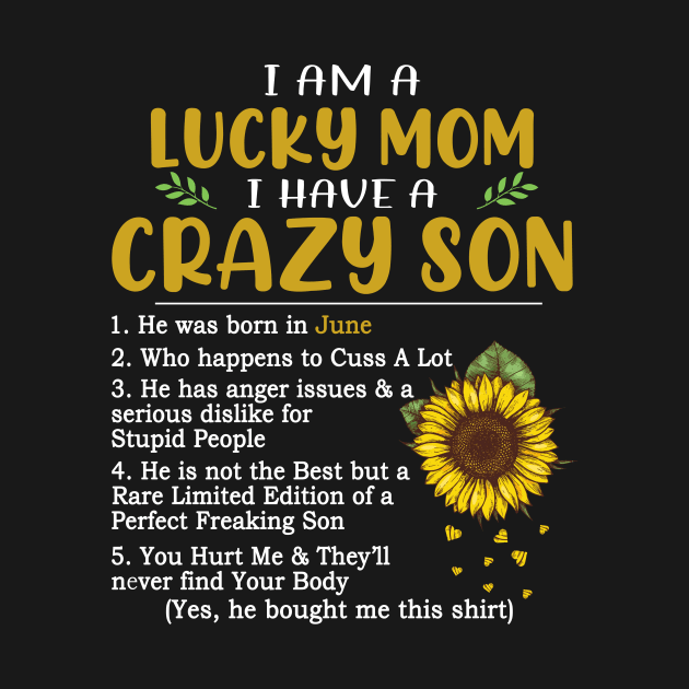 I Am A Lucky Mom I Have A Crazy Son by Jenna Lyannion