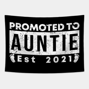 Vintage Promoted to Auntie 2021 new Aunt gift Auntie Tapestry