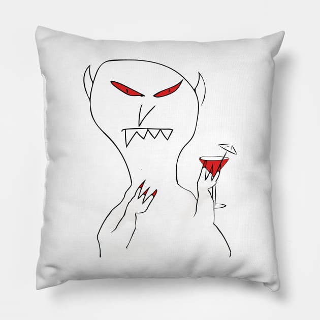 Martini enjoyment Pillow by yezplace