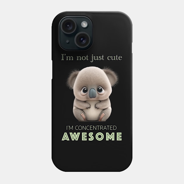 Koala Concentrated Awesome Cute Adorable Funny Quote Phone Case by Cubebox