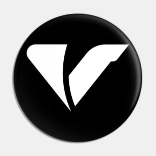 Valtomeri White Logo Pin