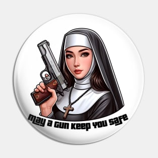 Gun Bless You Pin