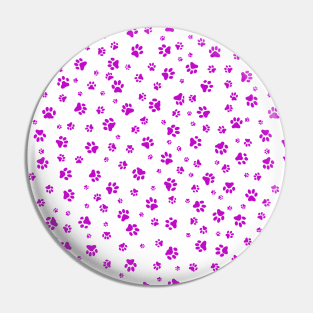 Paw Prints in Pink Pin