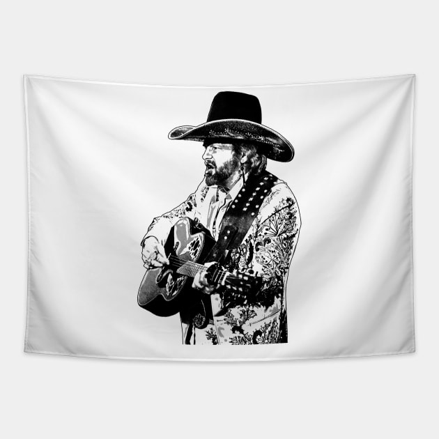 David Allan Coe Retro Tapestry by tykler