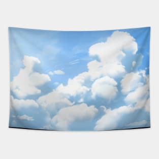 Over the Cumulonimbus Clouds Landscape Painting - Relaxing Scenery Design Tapestry