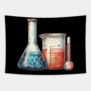 Chemistry Lab Beakers Tapestry