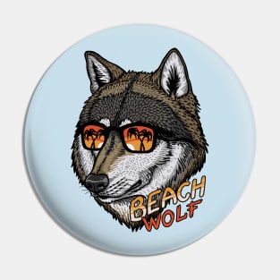 Beach Wolf Pin