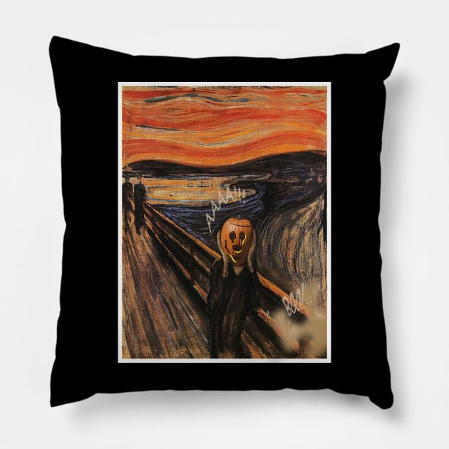 The Scream  Edvard Munch parody Pillow by ElArrogante