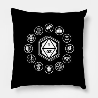 Dungeons and Dragons Classes Pillow