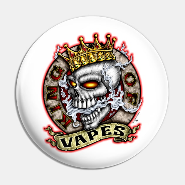 King Of Vapes Pin by linkartworks