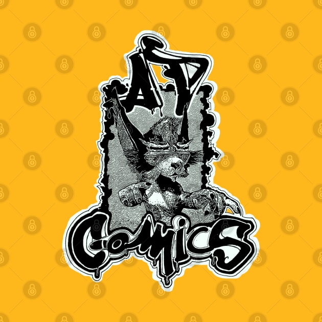 AP cat Superhero Comics by Taz Maz Design