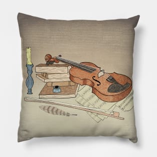 Playing the Violin Pillow
