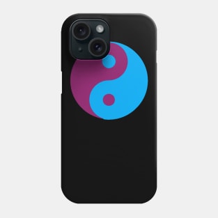 Yin Yang in blue and purple Phone Case