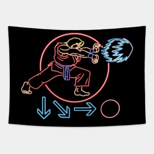 street fighter ken neon style Tapestry