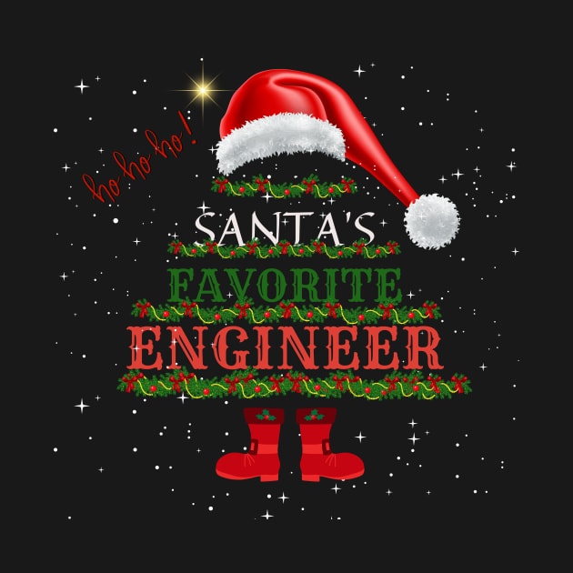 Santa's Favorite Engineer Christmas by Positive Designer