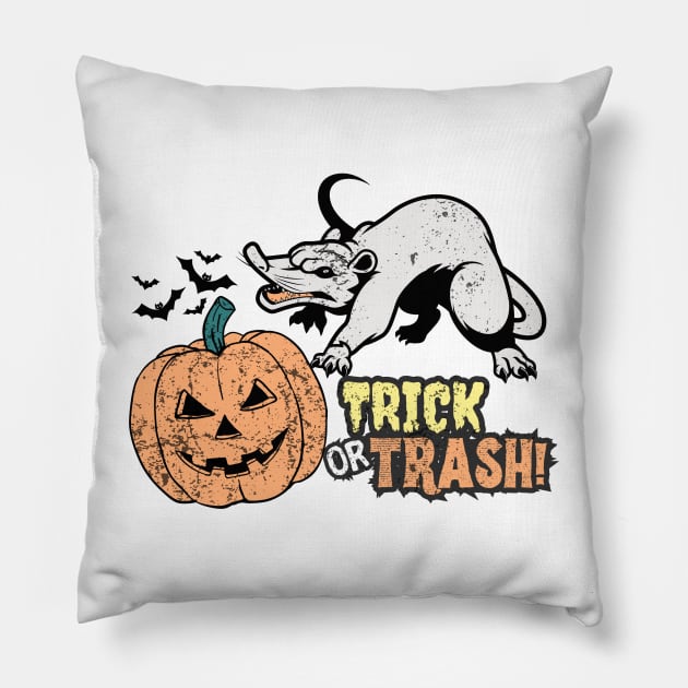 Trick-or-trash Pillow by DewaJassin