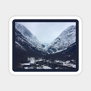 Briksdalsbreen Glacier Norway Mountains Magnet