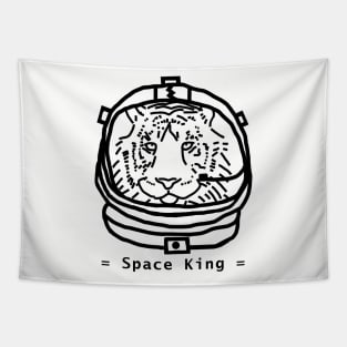 Portrait of a Space Tiger Astronaut Sci Fi Tapestry