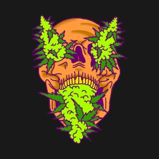 skull weed pot marijuana T-Shirt