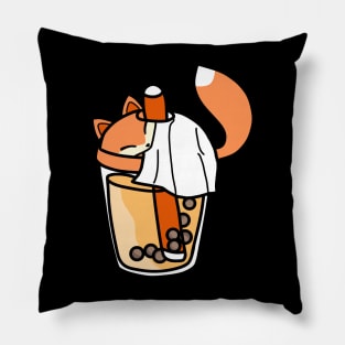 Milk Tea Fox Tee Pillow