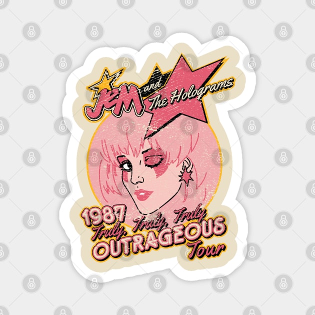 Jem and The Holograms Tour - Distressed Magnet by Nazonian