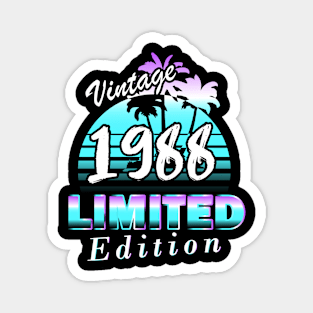 vintage 1988 birthday limited Magnet