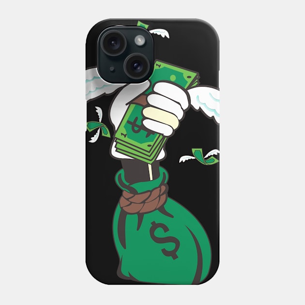 money flying Phone Case by HD apparel