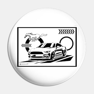 Ford Mustang pony GT Eco boost 2016 illustration graphics Pin