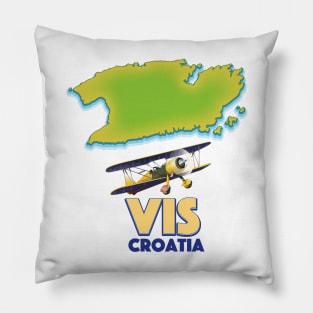 Vis Croatia map Pillow