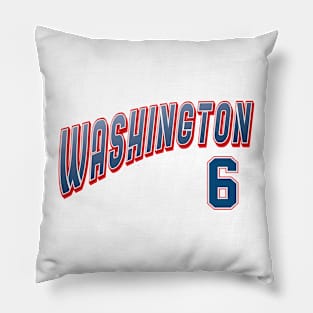 Retro Washington Number 6 Pillow