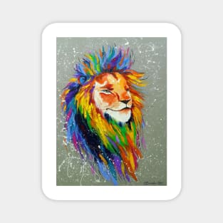 Rainbow Lion Magnet