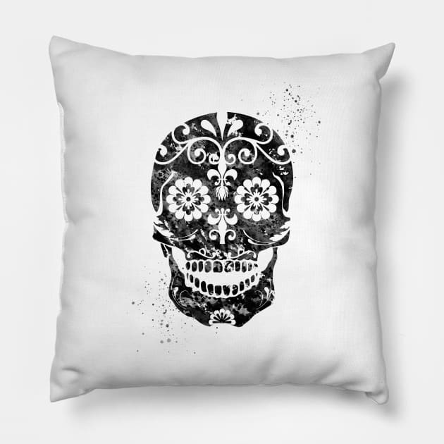 Sugar Skull Pillow by erzebeth