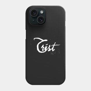 TRIST distressed black metal logo text Phone Case
