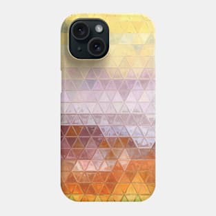 Mosaic Tiles Landscape Yellow Phone Case