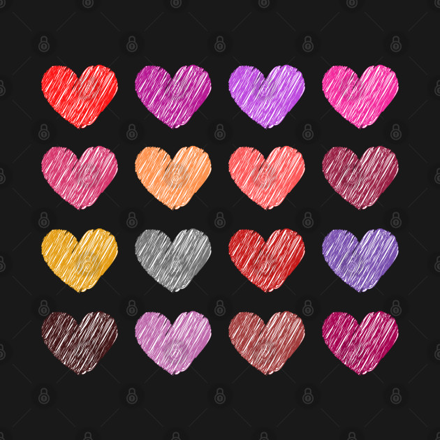 Colorful Love Hearts by ElevateElegance