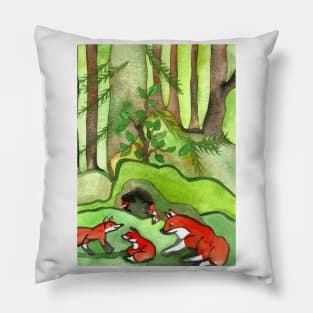 Foxes Den Pillow